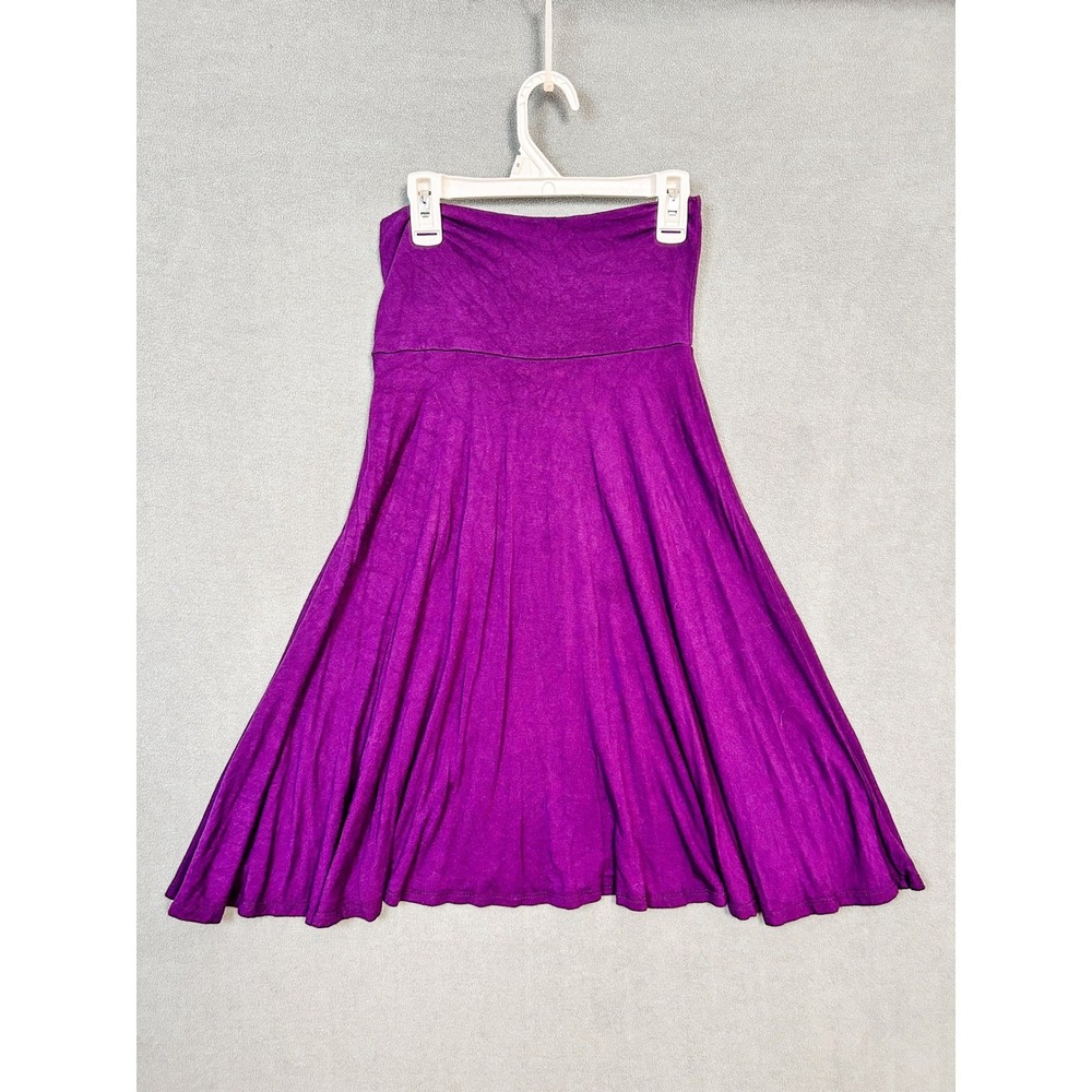 T'ami Purple Convertible Fold Over Waist Skirt Tube Dress Medium Made in USA
